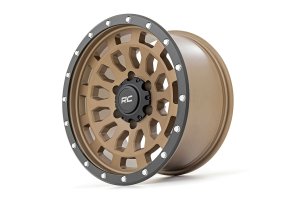 Jeep Wrangler Wheel - Rough Country - 87 Series, Simulated Beadlock - Bronze/Black - '07-'10